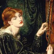 Dante Gabriel Rossetti cropped version of Veronica Veronese oil painting